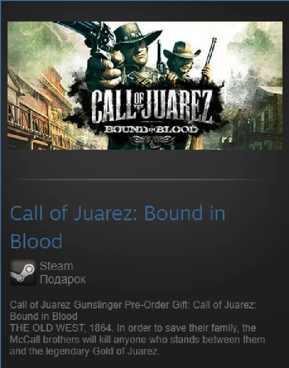 Call of Juarez: Bound in Blood (Steam Gift Region Free)