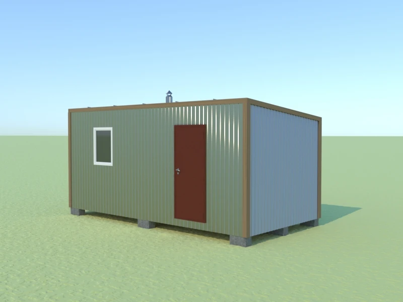 Portable steel accommodation for workers