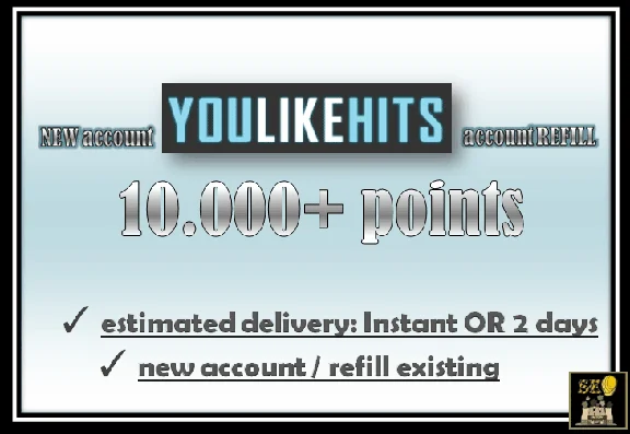 Youlikehits Account: 10,000 Points (NEW or REFILL)