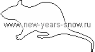 Stencil of a rat 2 (symbol of 2020)
