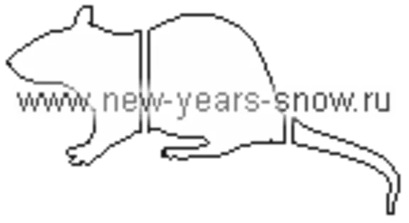 Stencil of a rat 2 (symbol of 2020)