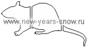 Stencil of a rat 2 (symbol of 2020)