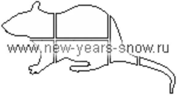Stencil of a rat 2 (symbol of 2020)
