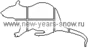 Stencil of a rat 2 (symbol of 2020)