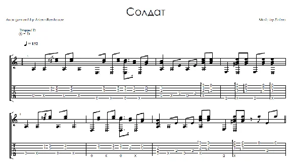 Solder (5’Nizza) - guitar notes+tab