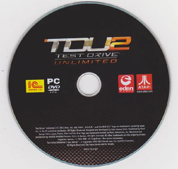 Test Drive Unlimited 2 (Region Free) Скан ключа от 1С