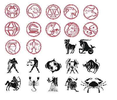 Signs of the zodiac vector clipart