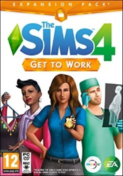 THE SIMS 4 GET TO WORK (Origin key) -- Region free
