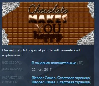 Chocolate makes you happy STEAM KEY REGION FREE GLOBAL