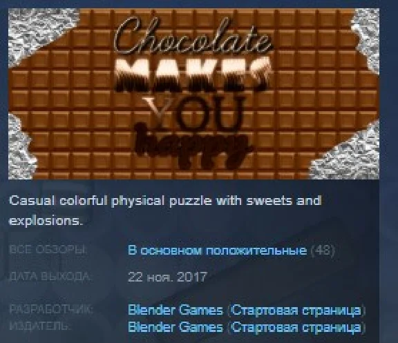 Chocolate makes you happy STEAM KEY REGION FREE GLOBAL