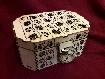 Шкатулка ларец DXF CDR, файлы для лазерной резки