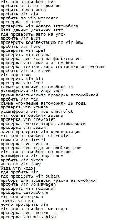 Ключевые слова по теме "авто-vin" 4700 слов