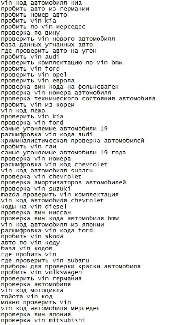 Ключевые слова по теме "авто-vin" 4700 слов