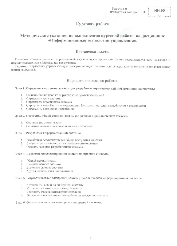 INFORMATION TECHNOLOGY MANAGEMENT IN-90 RIU TANTAL