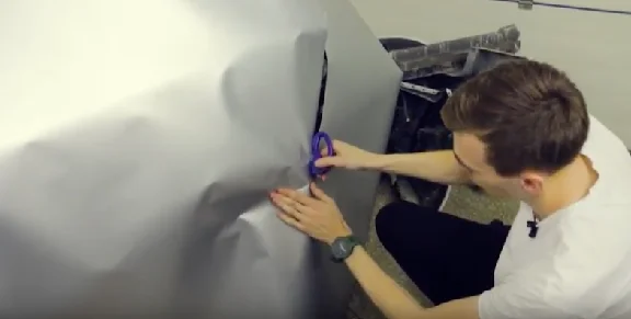 How to cut a film to the side