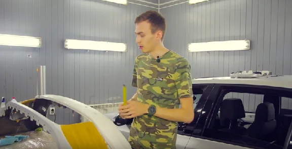Pasting the front bumper with all the nuances