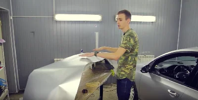 Pasting the front bumper with all the nuances