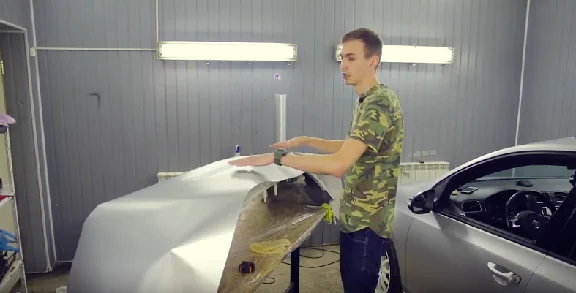 Pasting the front bumper with all the nuances