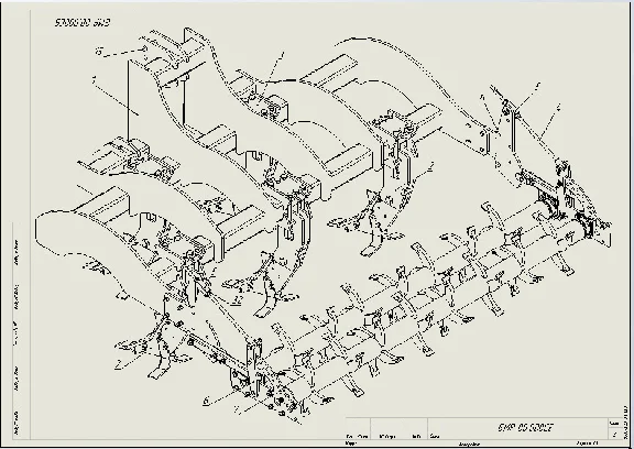 Drawings, sweep, subsoiler Gaspardo