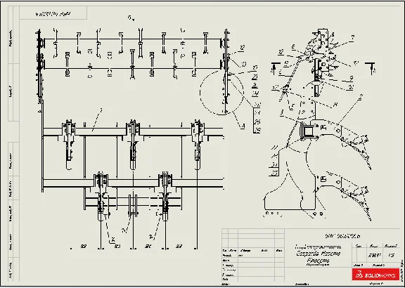 Drawings, sweep, subsoiler Gaspardo