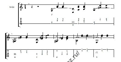 On the hills of Manchuria. Waltz. Sheet music for guita