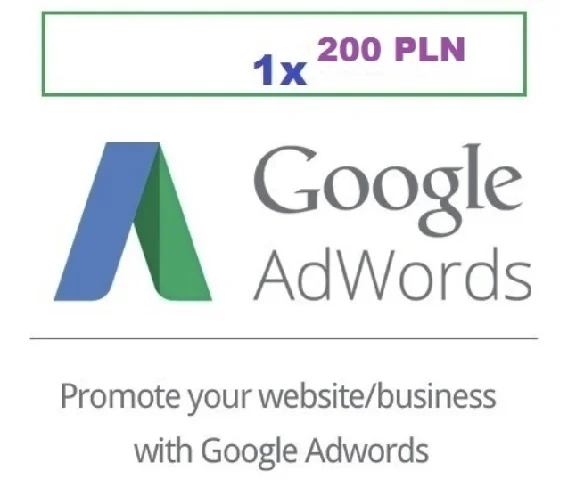 Купон для Google AdWords на 200 zl. ПОЛЬША