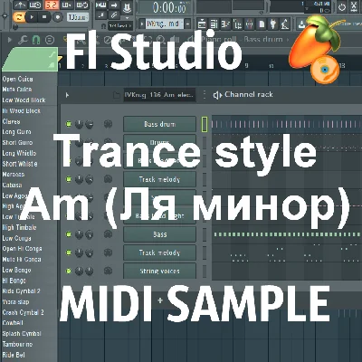 Trans/Sample/Bit Am for FL midi: Bass-Drum-String-Pluck