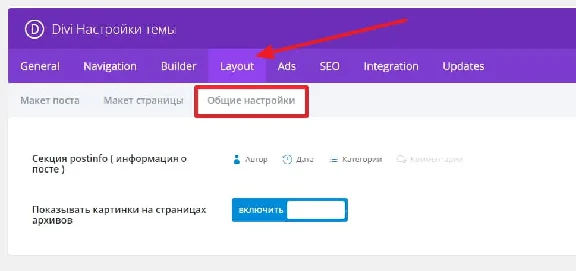 WP theme Divi