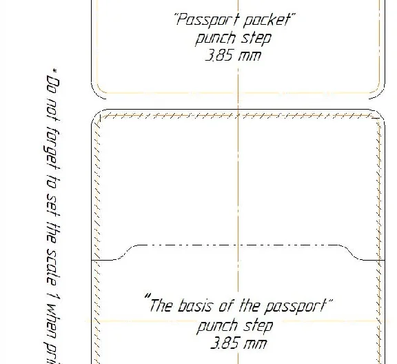 Passport cover. Pattern.
