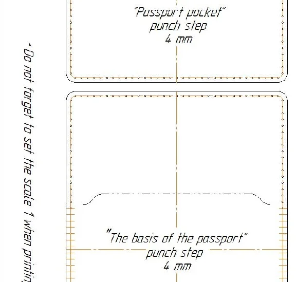 Passport cover. Pattern.