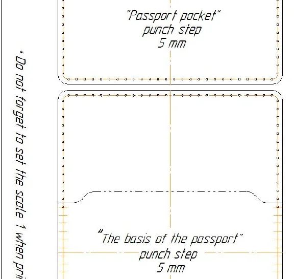 Passport cover. Pattern.
