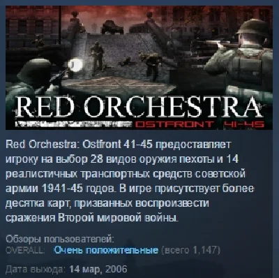 Red Orchestra. Ostfront 41-45 guest pass 10 days RU