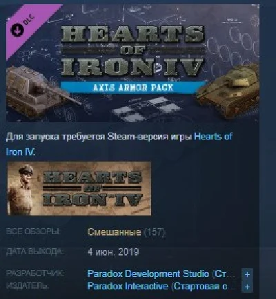 Hearts of Iron IV: Axis Armor Pack 💎STEAM KEY LICENSE