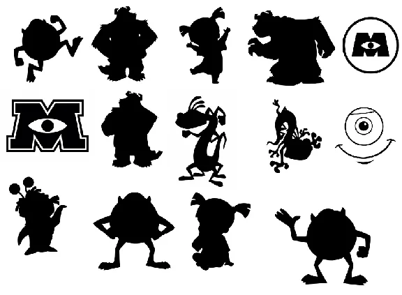 Monster inc svg,cut files,silhouette clipart,vinyl file