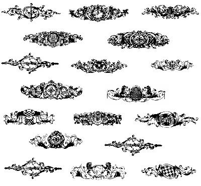Baroque ornaments svg,cut files,silhouette clipart,viny