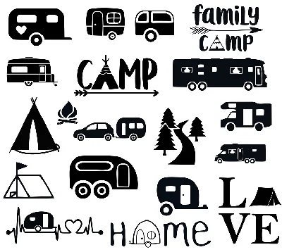 Camping svg,cut files,silhouette clipart,vinyl files,ve