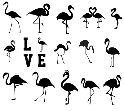 Flamingo svg,cut files,silhouette clipart,vinyl files,v