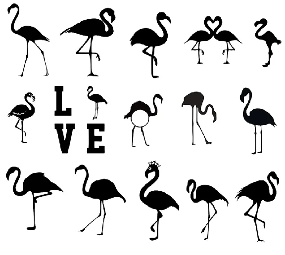 Flamingo svg,cut files,silhouette clipart,vinyl files,v