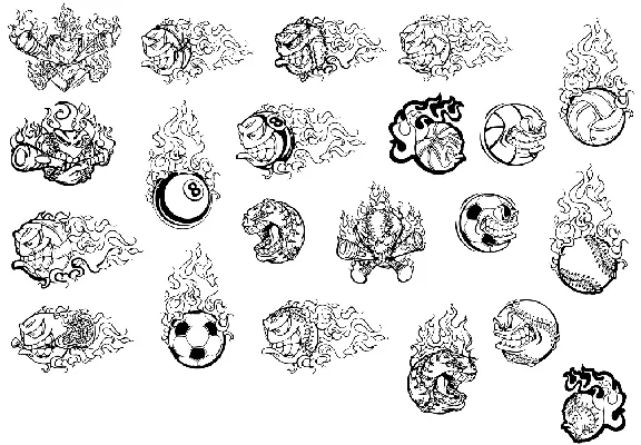 Angry Ball svg,cut files,silhouette clipart,vinyl files