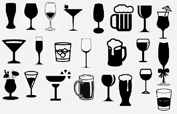Glass svg,cut files,silhouette clipart,vinyl files,vect