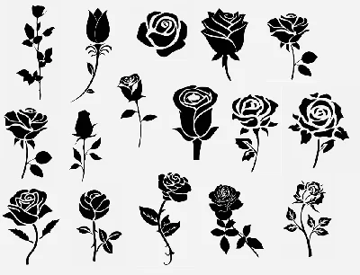 Rose svg,cut files,silhouette clipart,vinyl files,vecto