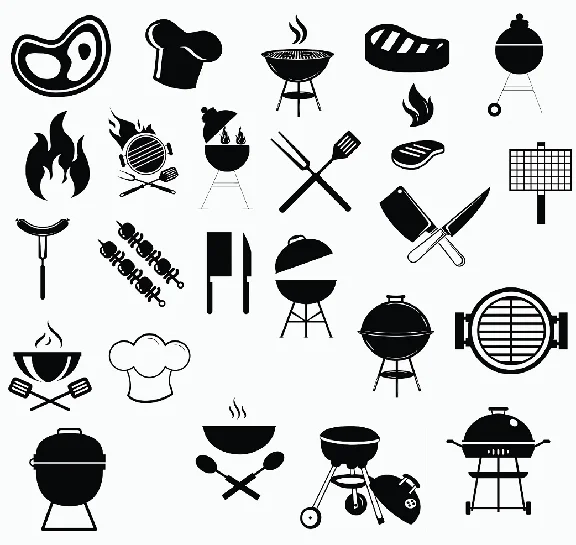 BBQ svg,cut files,silhouette clipart,vinyl files,vector