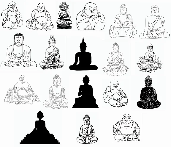 Buddha svg,cut files,silhouette clipart,vinyl files,vec