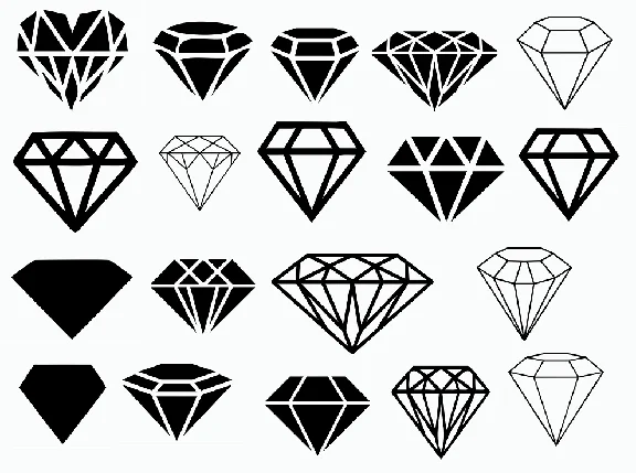 Diamond svg,cut files,silhouette clipart,vinyl files,ve