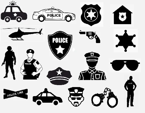 Police svg,cut files,silhouette clipart,vinyl files,vec