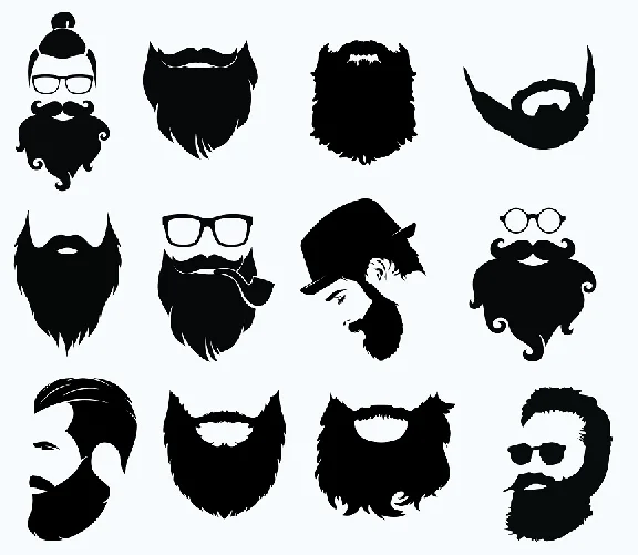 Beard svg,cut files,silhouette clipart,vinyl files,vect