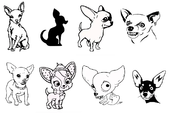 Chihuahua svg,cut files,silhouette clipart,vinyl files,