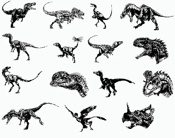 Dinosaur svg,cut files,silhouette clipart,vinyl files,v