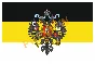 Imperial flag with the coat of arms in vector