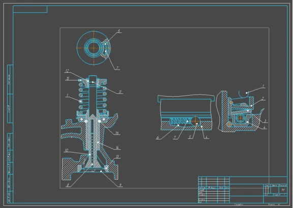 Drawing engine valve rotation Mechanism ZIL-508
